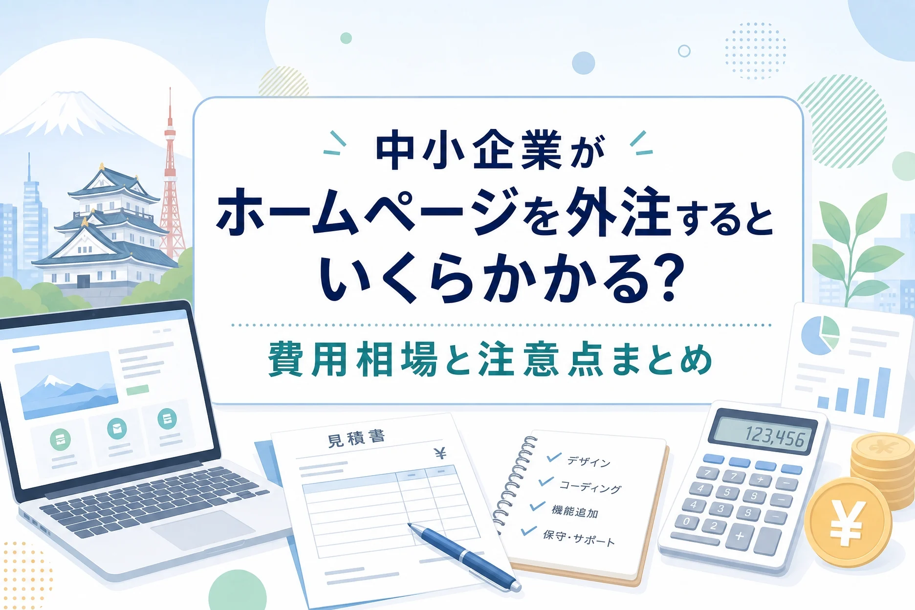 中小企業がホームページを外注するといくらかかる？費用相場と注意点まとめ